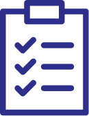 Blue transparent check-list outline