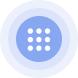 Phone support symbol on blue pulsating button